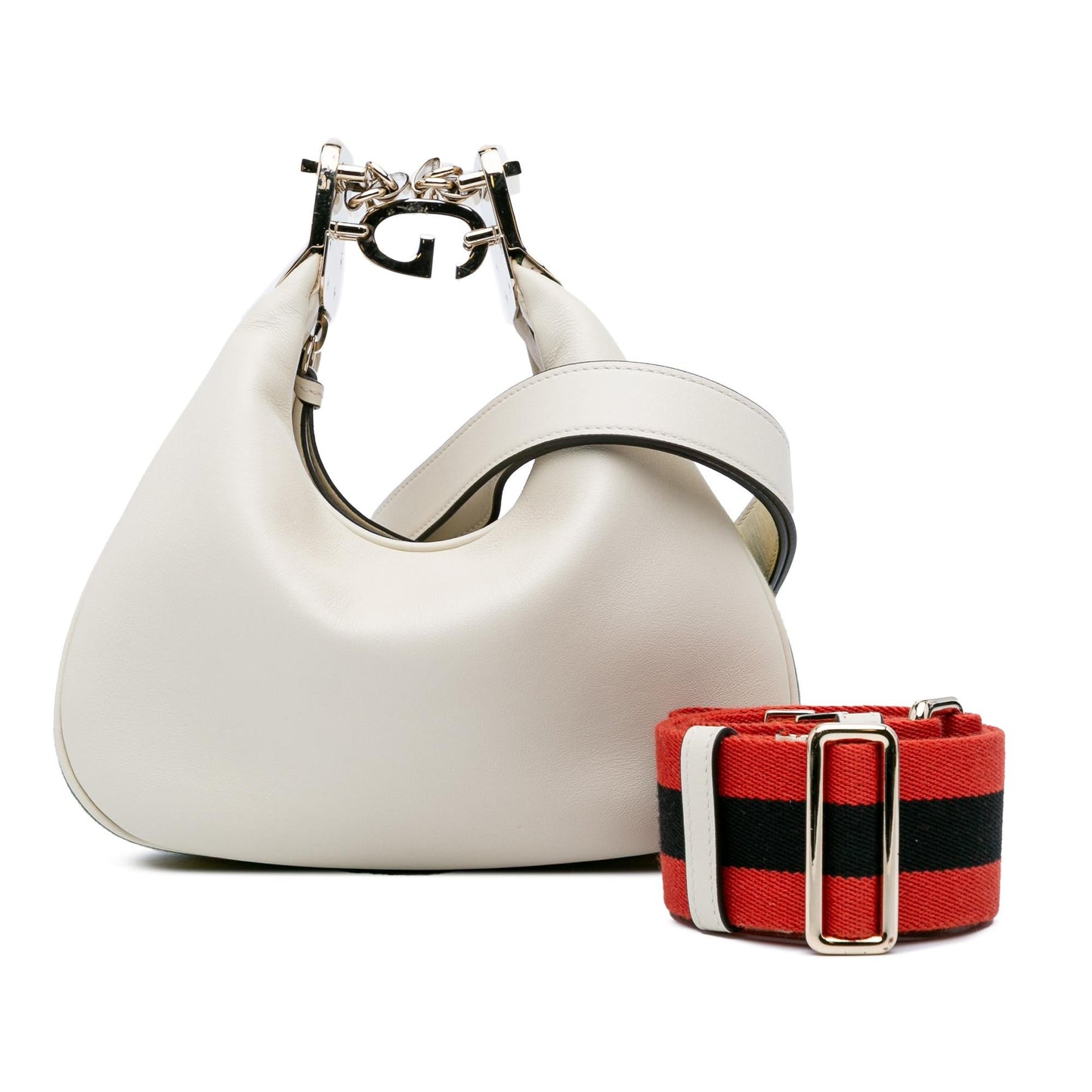 Gucci Small Leather Web Attache Crossbody