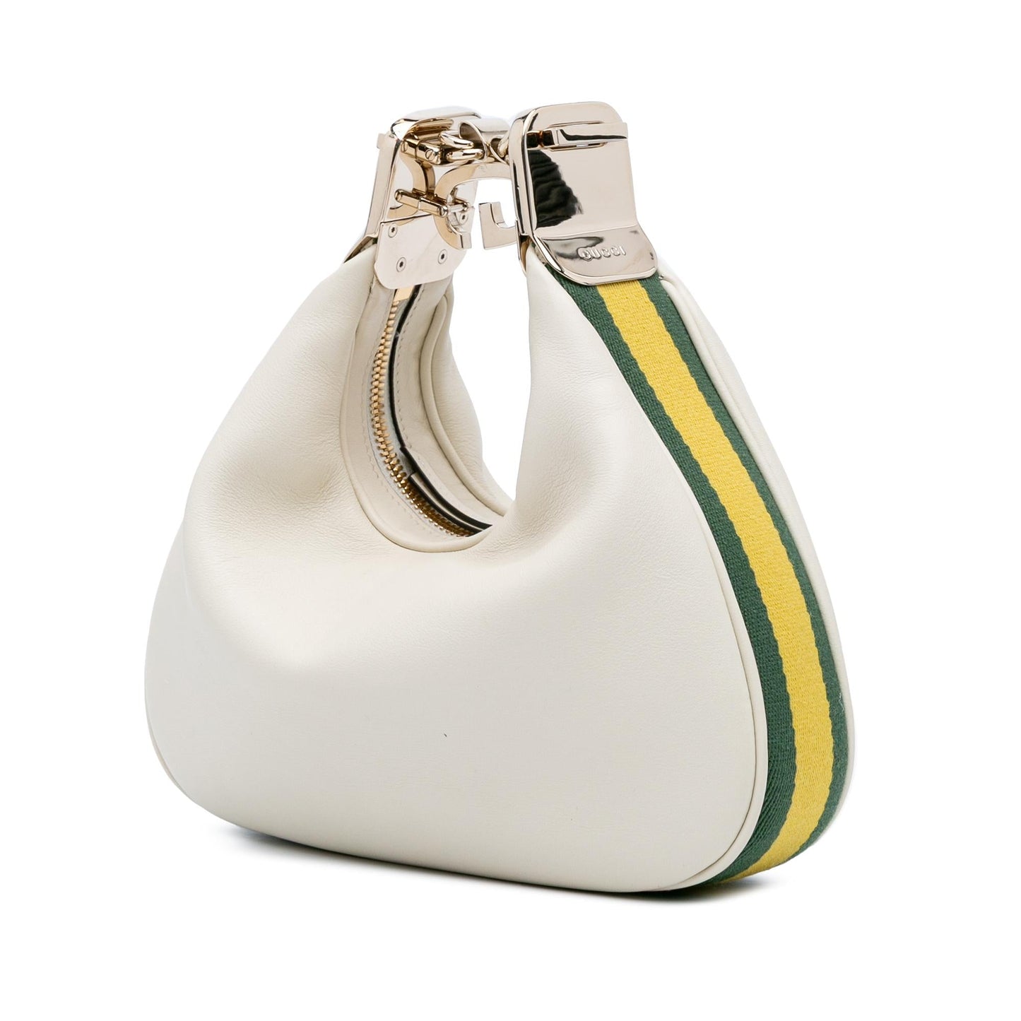 Gucci Small Leather Web Attache Crossbody