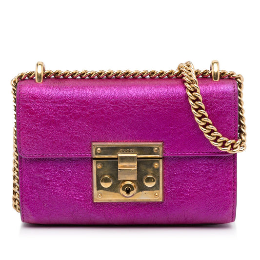 Gucci Small Metallic Padlock Crossbody (SHG-vepPaF)