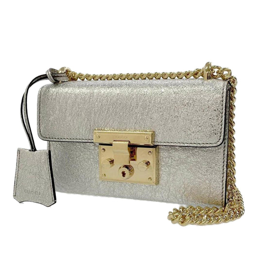 Gucci Small Metallic Padlock Crossbody (SHG-hrLrUn)