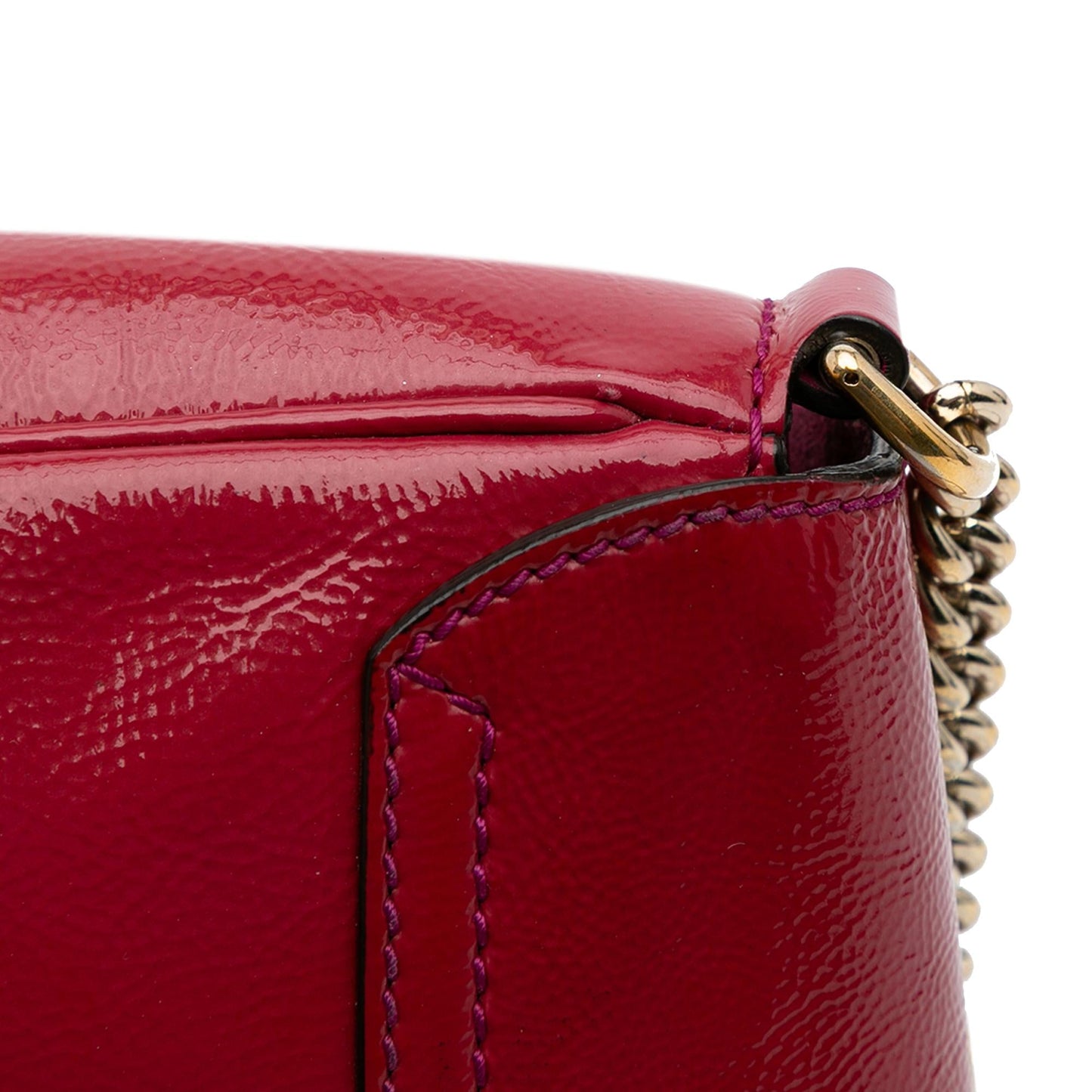 Gucci Small Patent Soho Chain Flap Crossbody