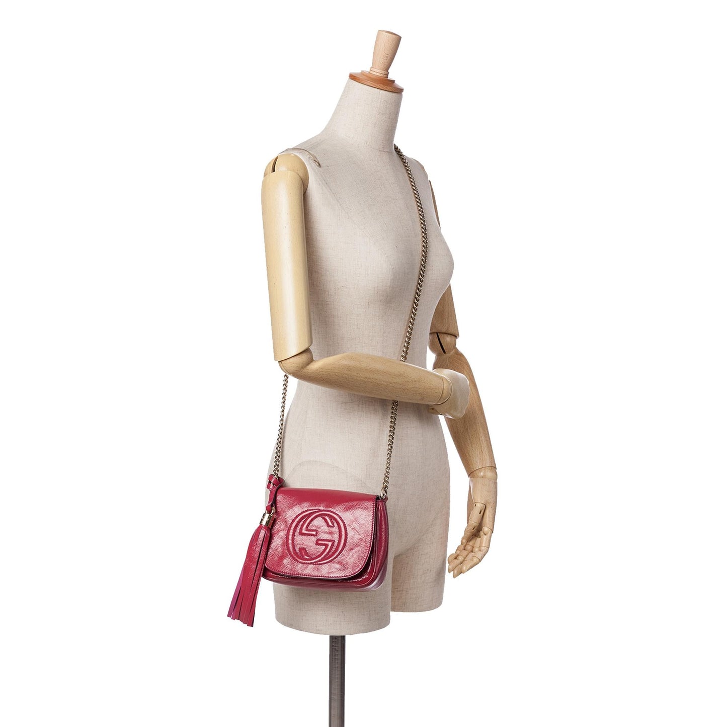 Gucci Small Patent Soho Chain Flap Crossbody