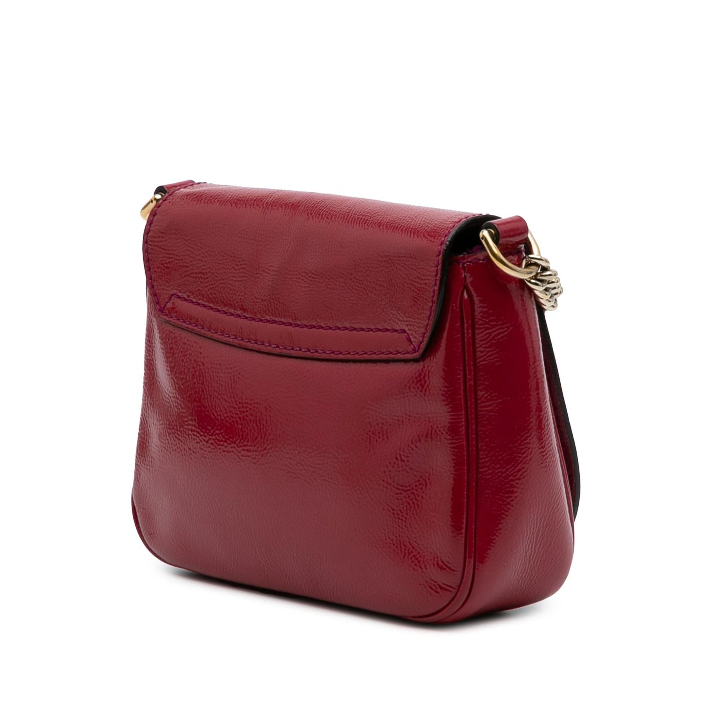 Gucci Small Patent Soho Chain Flap Crossbody
