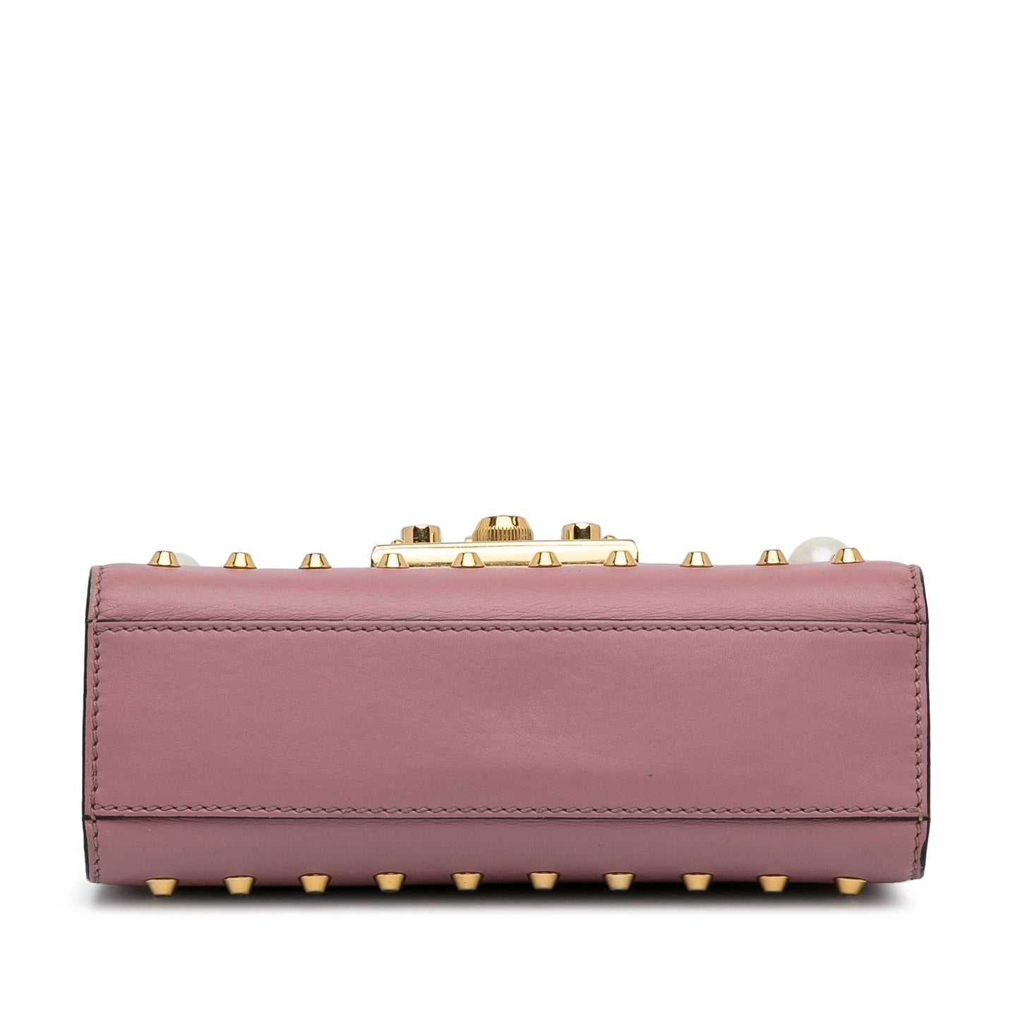 Gucci Small Pearl Studded Padlock Crossbody (SHG-9EXoma)