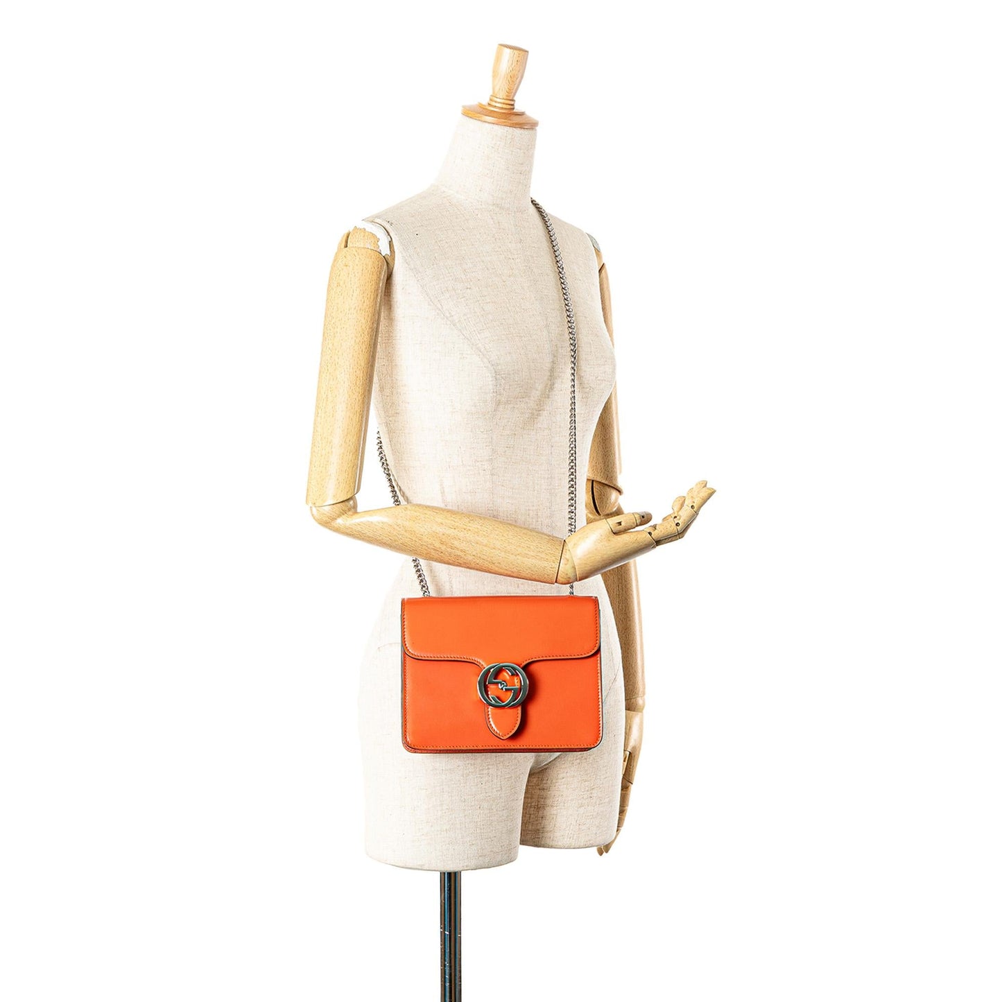 Gucci Small Polished Calfskin Interlocking G Dollar Crossbody