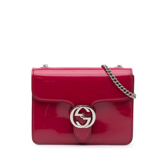 Gucci Small Polished Calfskin Interlocking G Dollar Crossbody