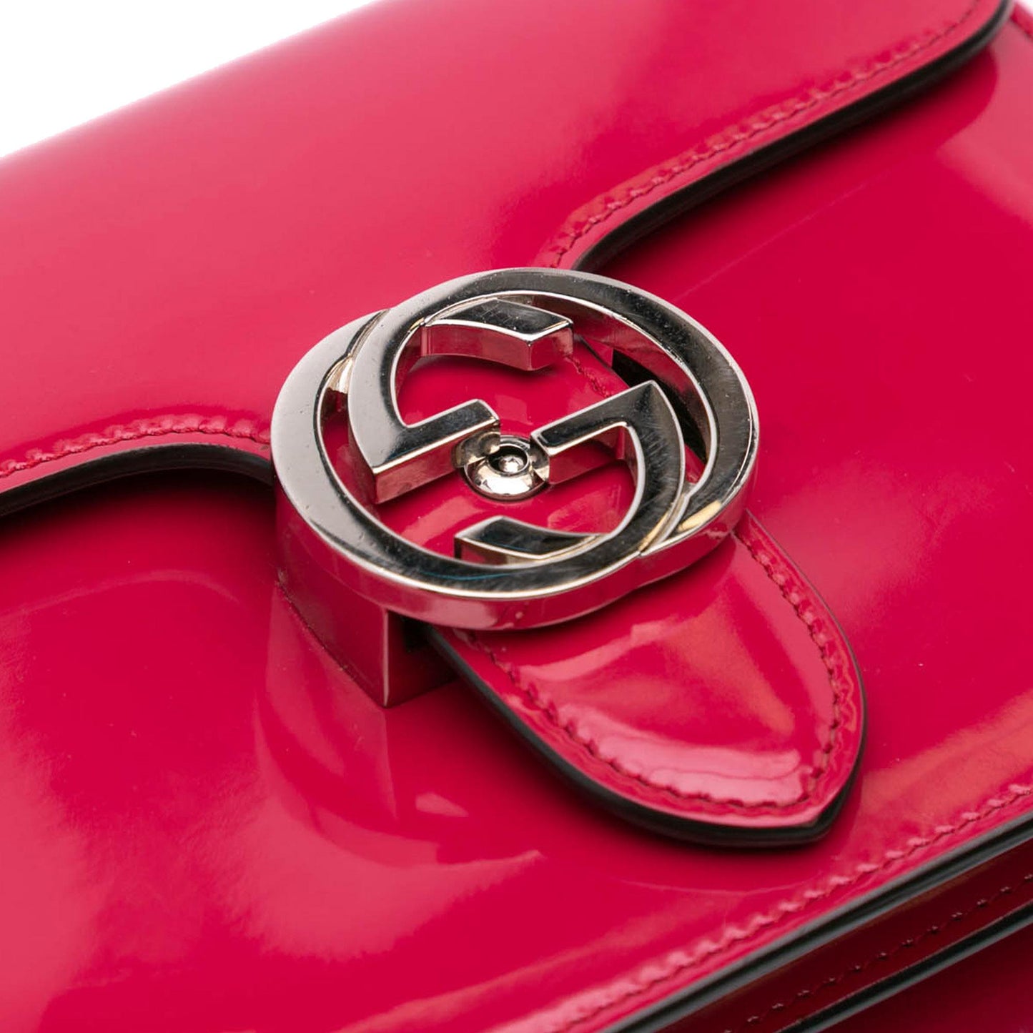 Gucci Small Polished Calfskin Interlocking G Dollar Crossbody