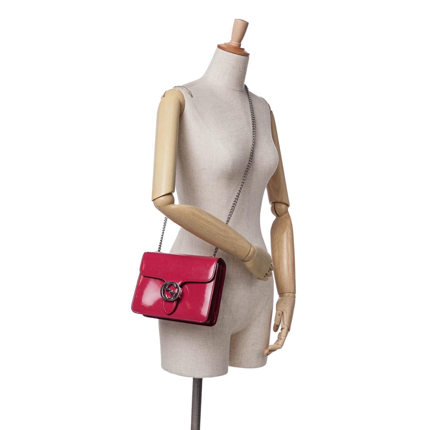 Gucci Small Polished Calfskin Interlocking G Dollar Crossbody