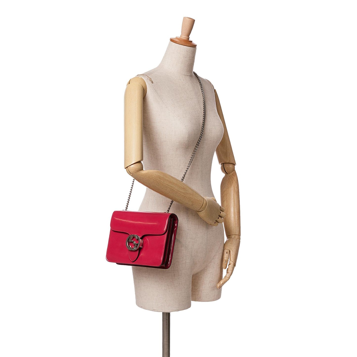 Gucci Small Polished Calfskin Interlocking G Dollar Crossbody