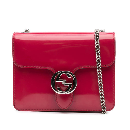 Gucci Small Polished Calfskin Interlocking G Dollar Crossbody