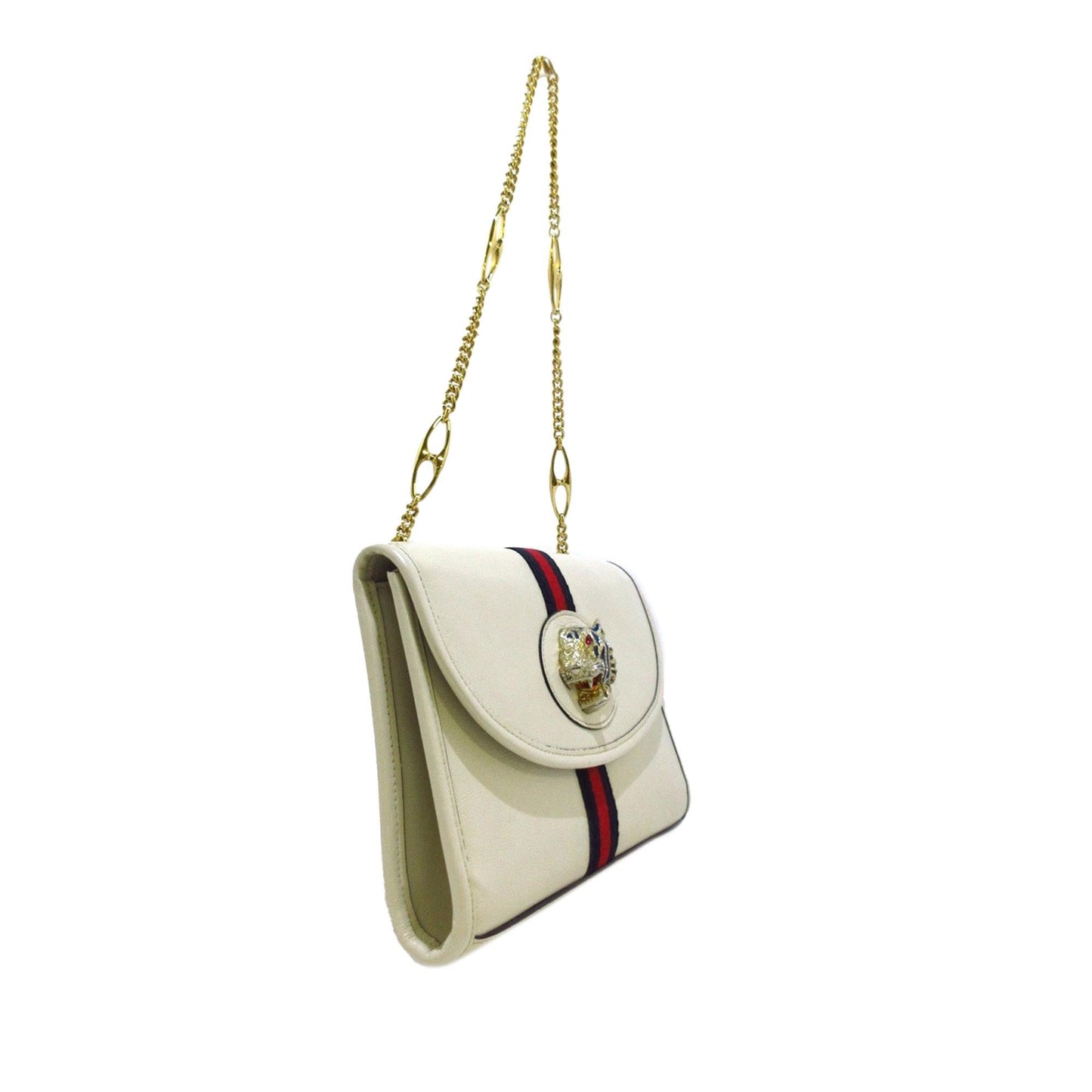 Gucci Small Rajah Web Chain Satchel (SHG-9eTmkE)