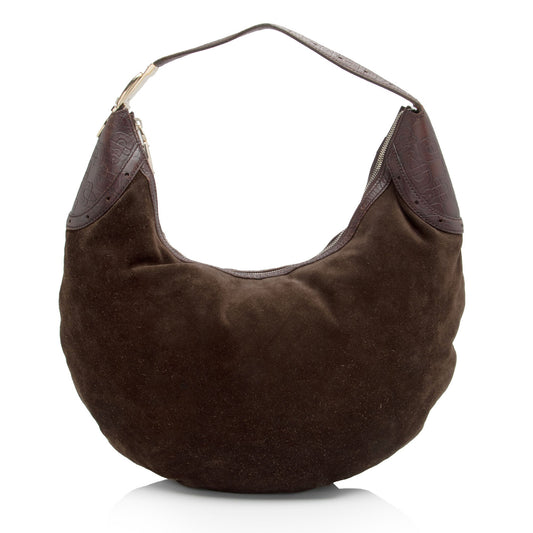 Gucci Suede Horsebit Glam Hobo (SHF-xMj6DL)