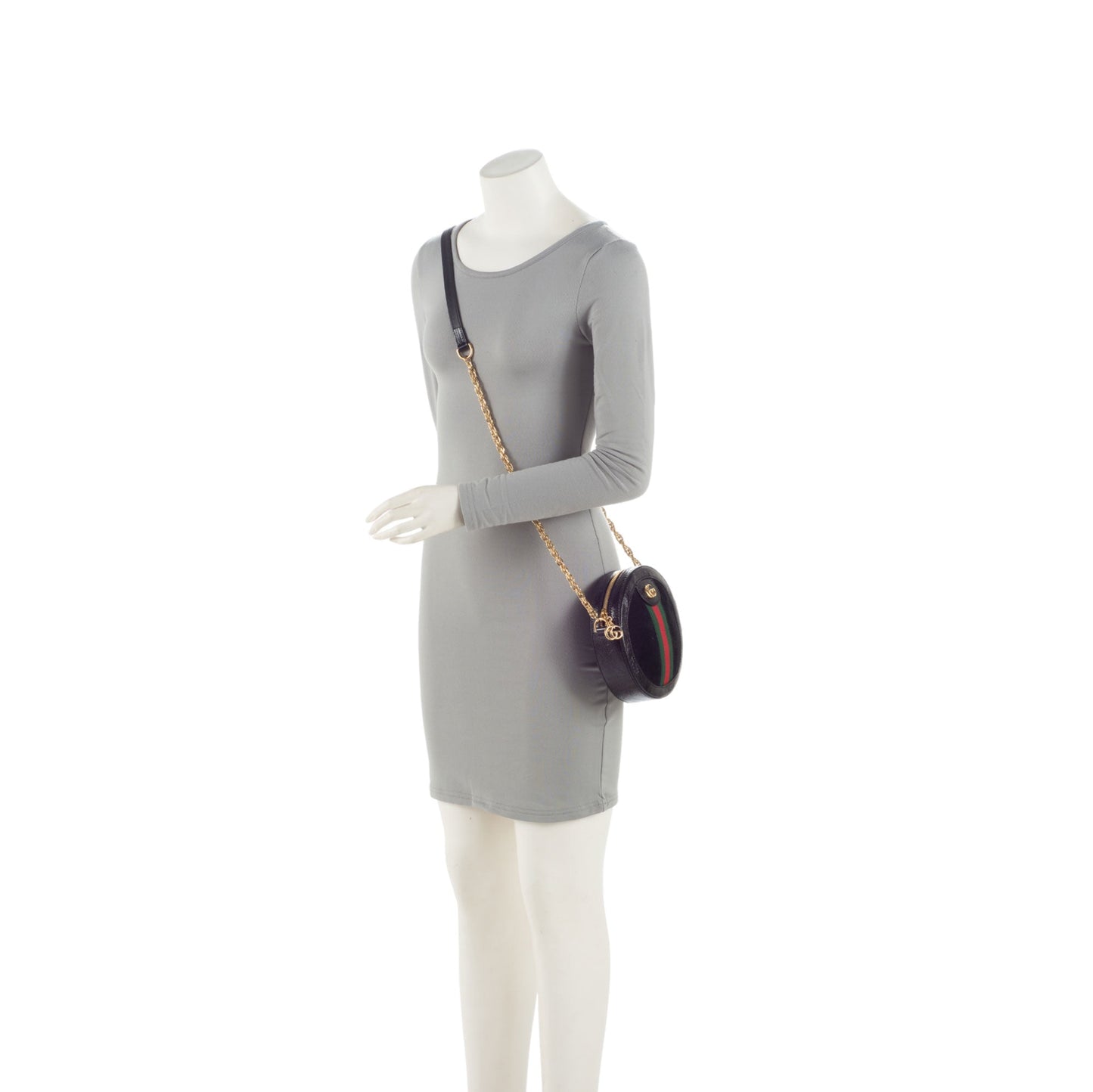 Gucci Suede Ophidia Round Mini Shoulder Bag (SHF-8Zp3I1)