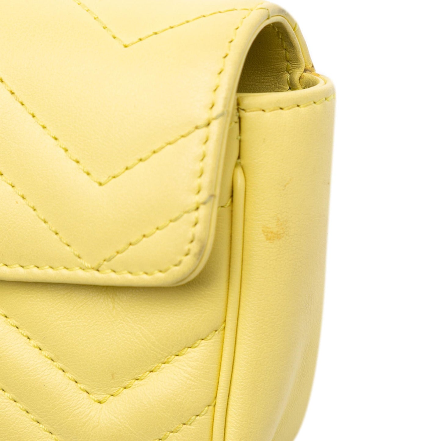 Gucci Super Mini GG Marmont Leather Matelasse Flap Crossbody