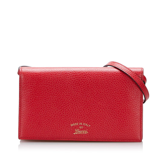 Gucci Swing Leather Continental Wallet on Strap (SHG-Ht1Fw3)