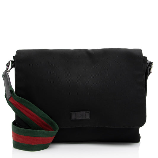Gucci Techno Canvas Web Strap Flap Messenger (SHF-fSJ95Q)