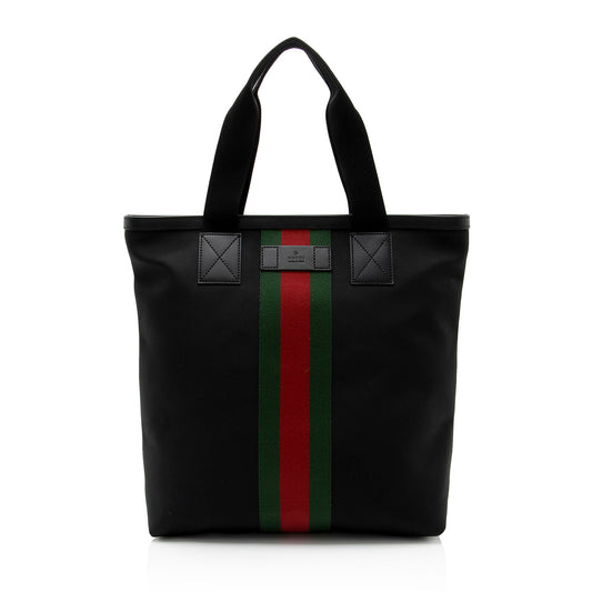 Gucci Techno Canvas Web Tote (SHF-5flfJ8)