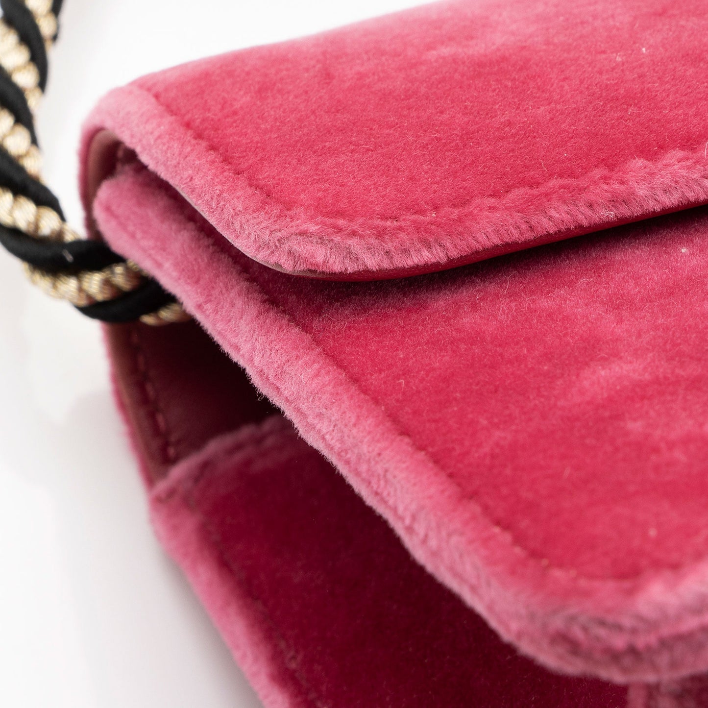 Gucci Velvet Crystal G Shoulder Bag (SHF-y04HzV)