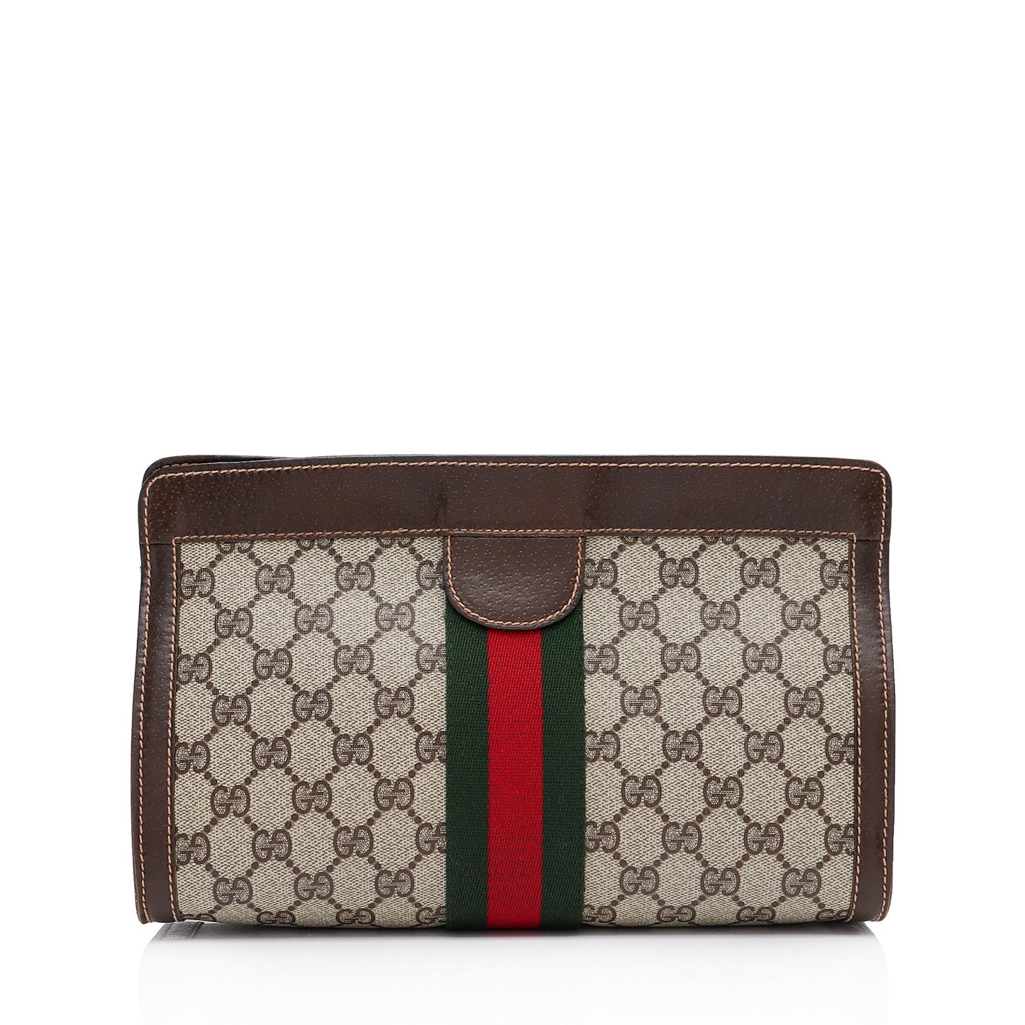 Gucci Vintage GG Plus Web Clutch (SHF-KLWssC)