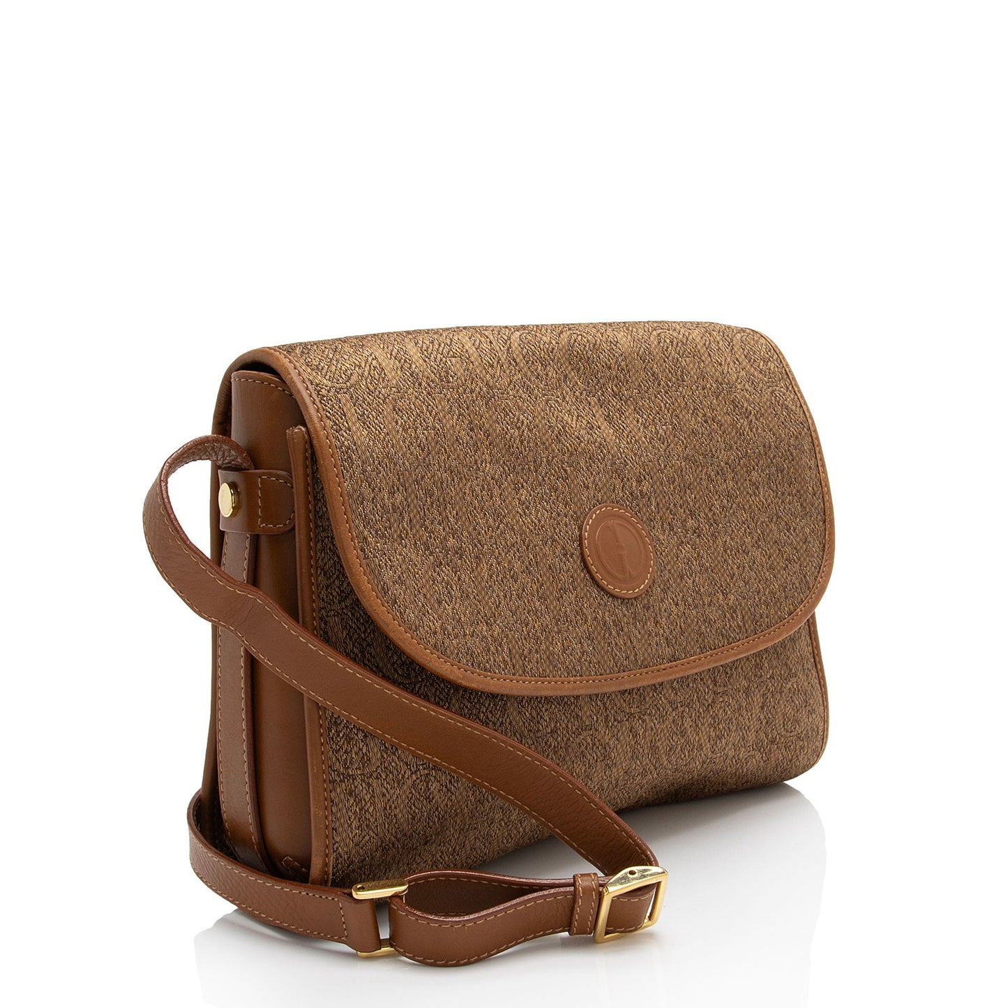 Gucci Vintage Jacquard Leather Logo Crossbody (SHF-cj8YjA)