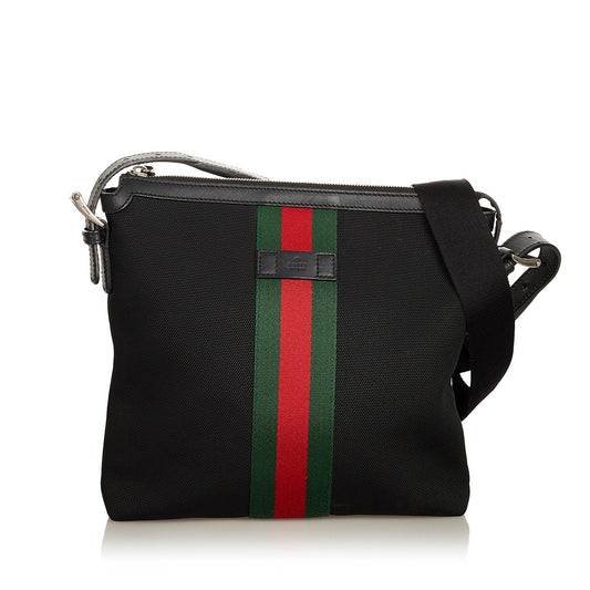 Gucci Web Canvas Crossbody Bag (SHG-25843)