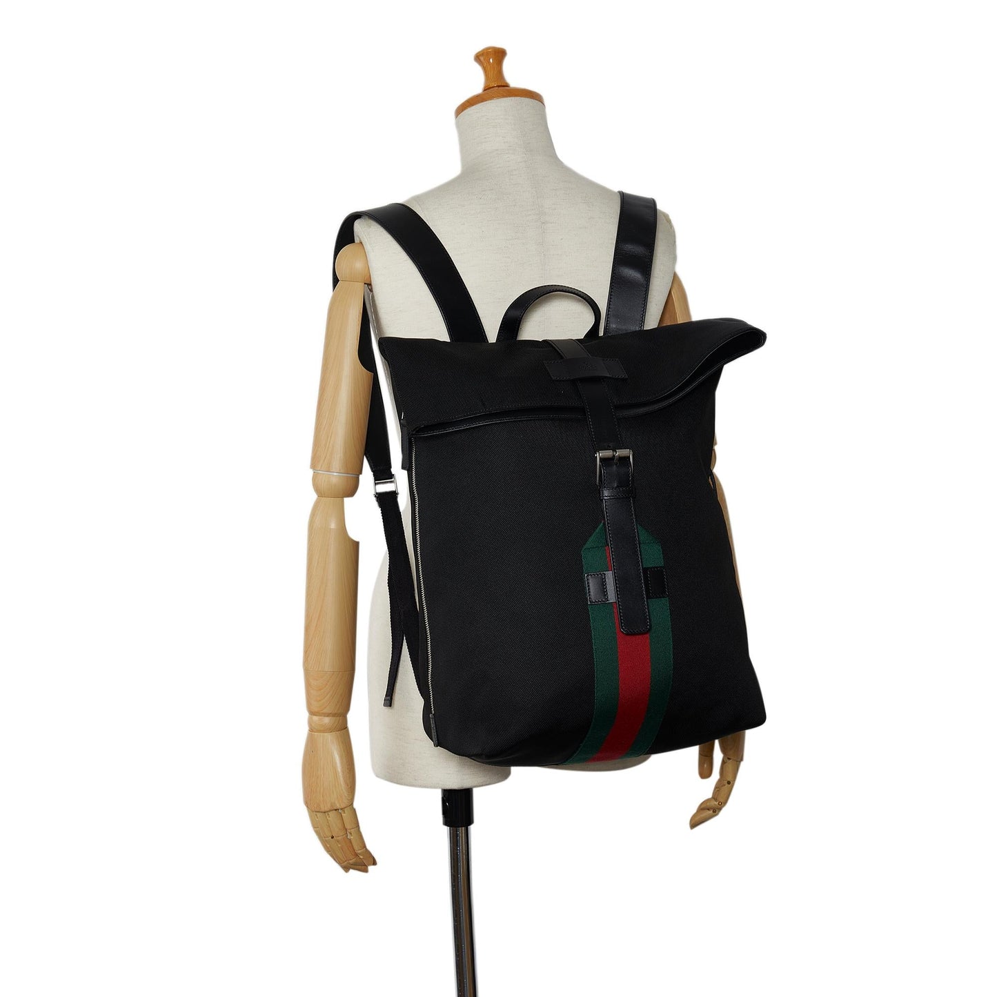 Gucci Web Fold Over Techno Backpack