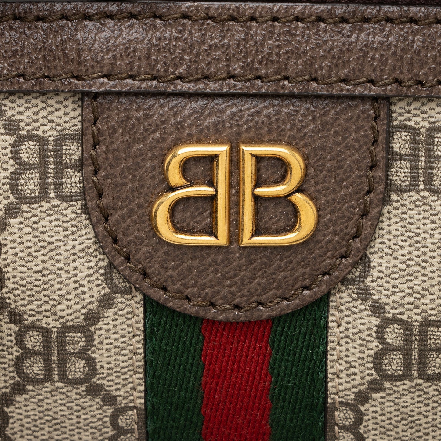 Gucci x Balenciaga BB Supreme Monogram Web Ophidia Boston Bag (SHF-XYpX9x)
