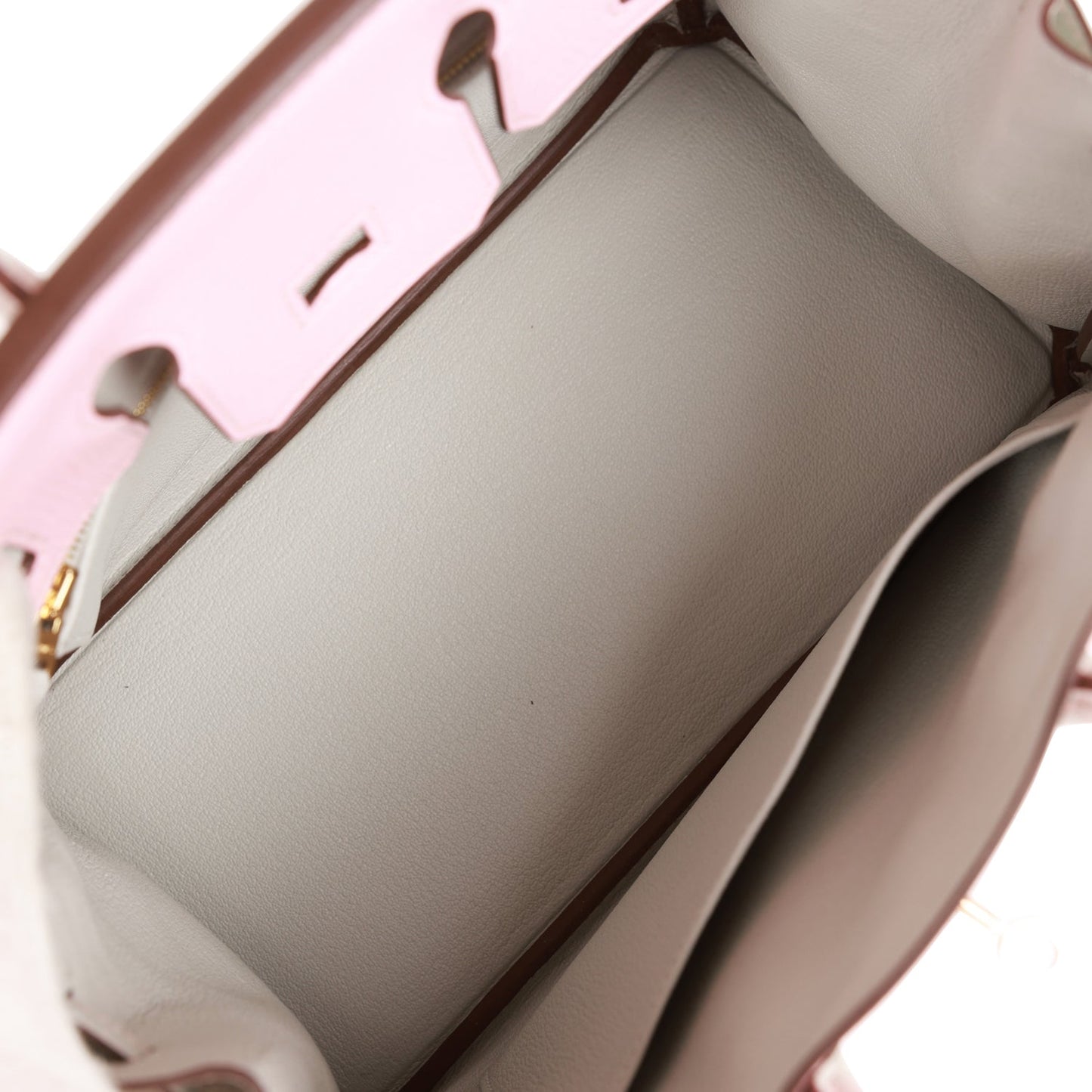 Hermes Special Order (HSS) Birkin 25 Rose Sakura and Gris Perle Chevre Mysore Rose Gold Hardware