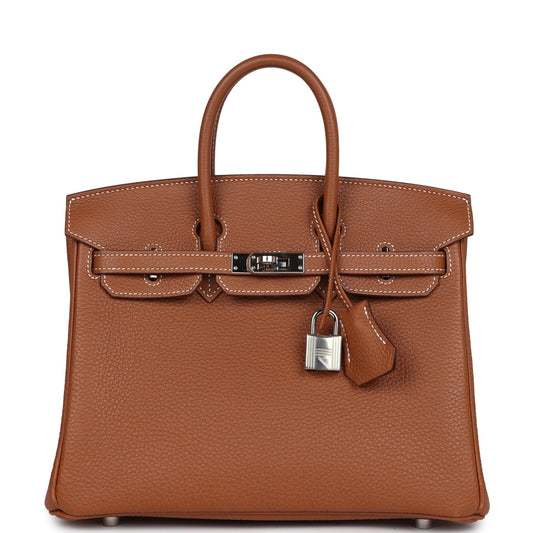 Hermes Birkin 25 Gold Togo Palladium Hardware