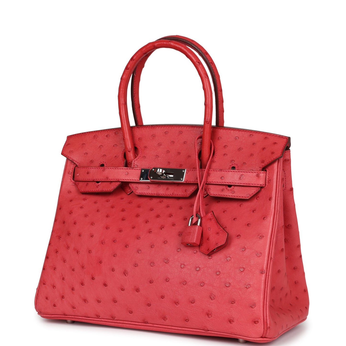 Hermes Birkin 30 Bougainvillea Ostrich Palladium Hardware