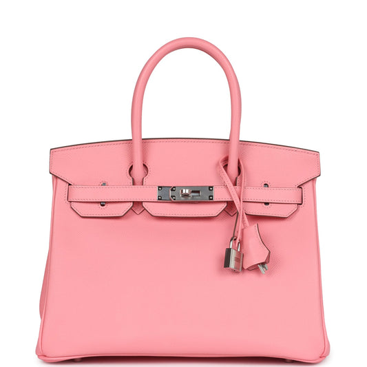 Hermes Birkin 30 Rose Confetti Epsom Palladium Hardware