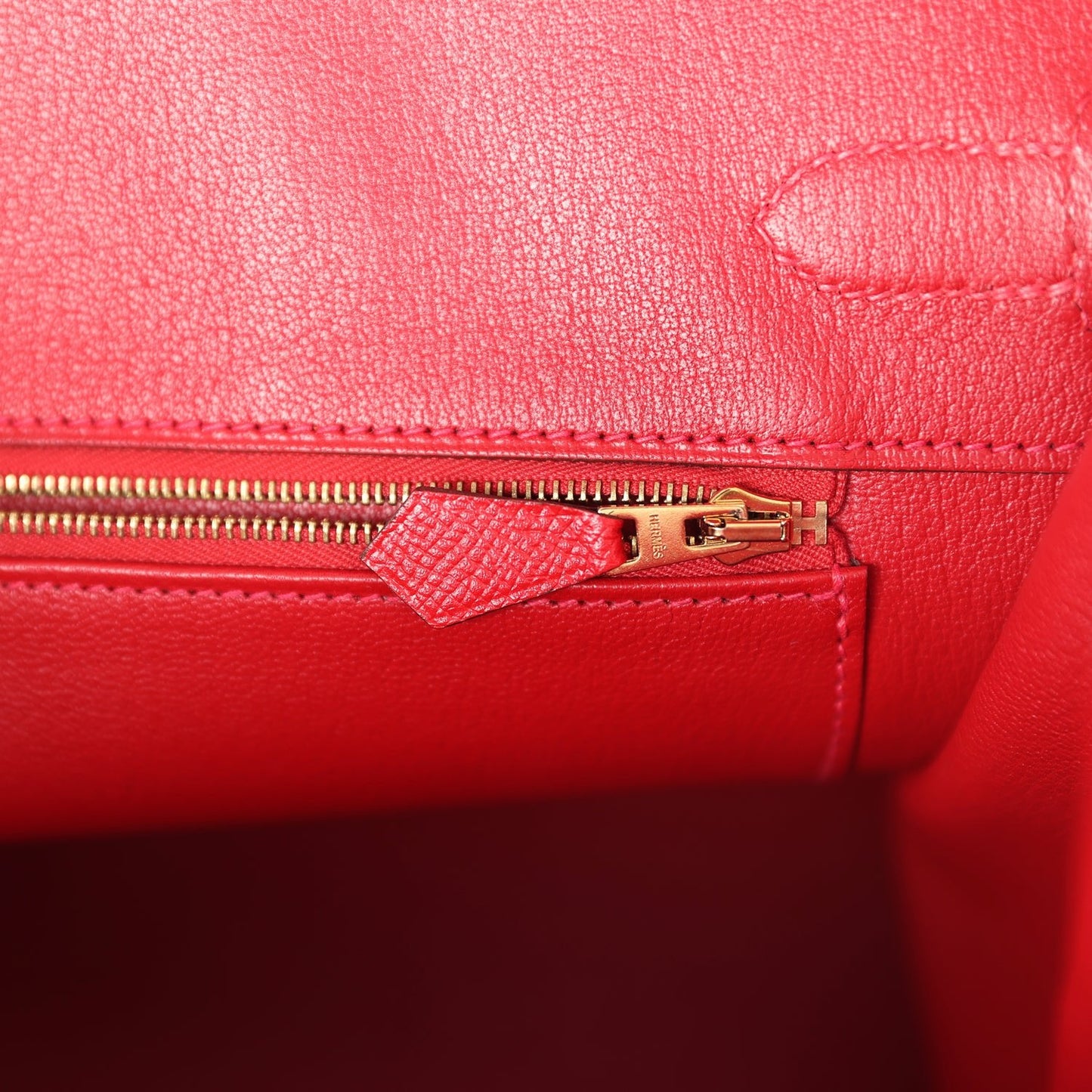 Hermes Birkin 35 Rouge Casaque Epsom Gold Hardware