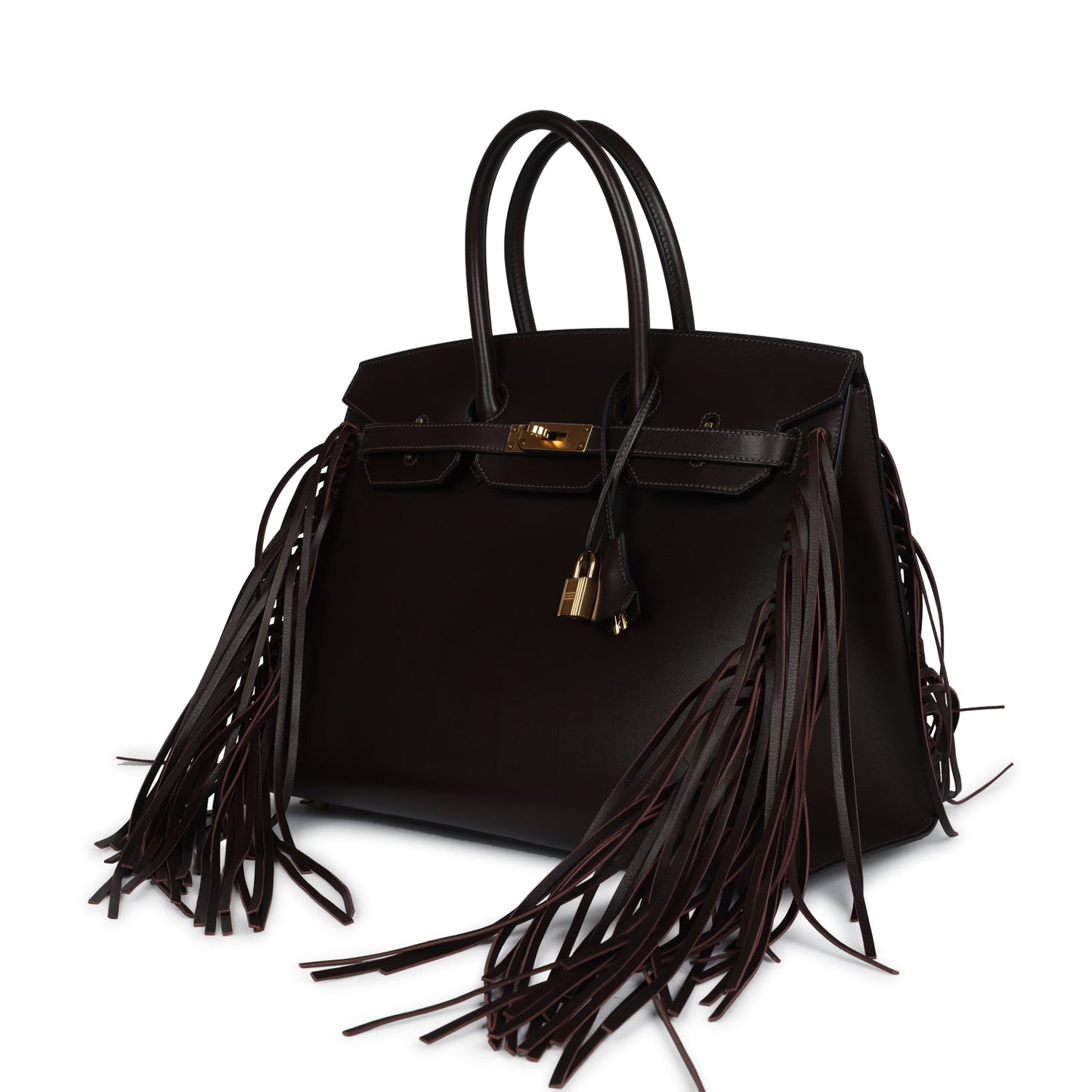 Hermes Anate Birkin 35 Chocolat Evergrain Gold Hardware