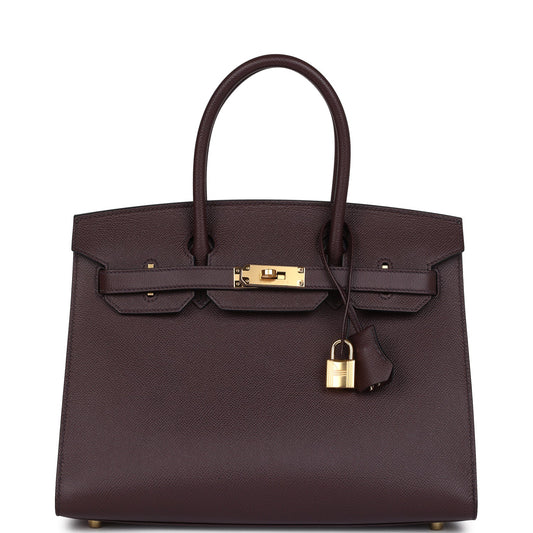 Hermes Birkin Sellier 30 Rouge Sellier Epsom Gold Hardware
