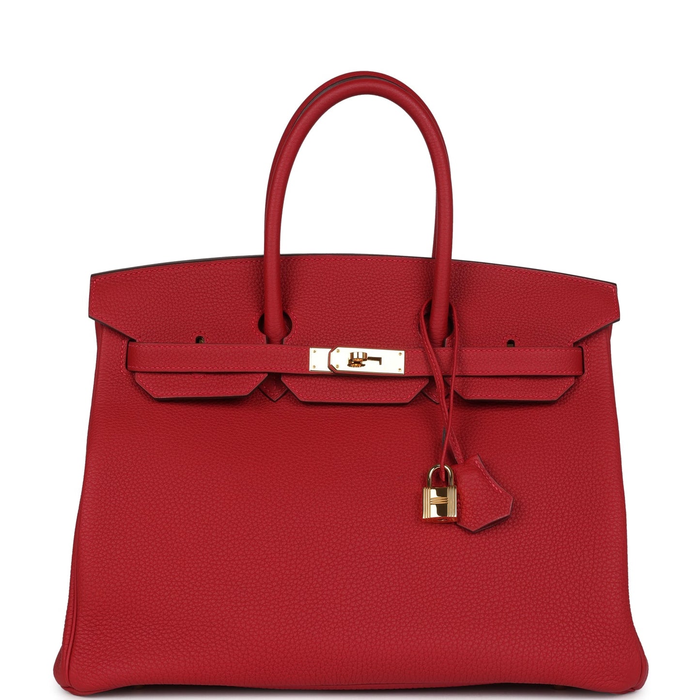 Hermes Birkin 35 Rouge Casaque Togo Gold Hardware