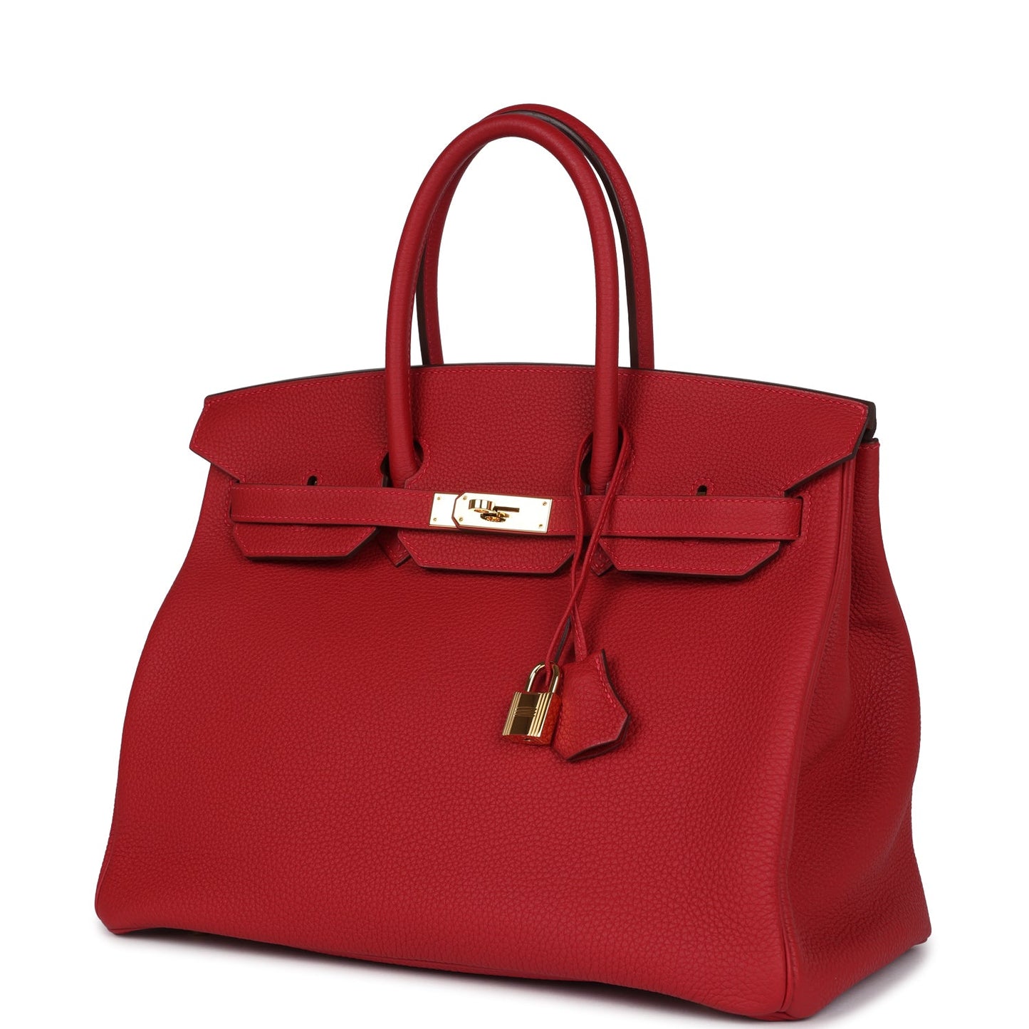 Hermes Birkin 35 Rouge Casaque Togo Gold Hardware