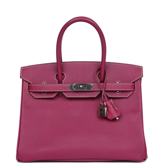 Hermes Birkin 30 Tosca Candy Epsom Palladium Hardware