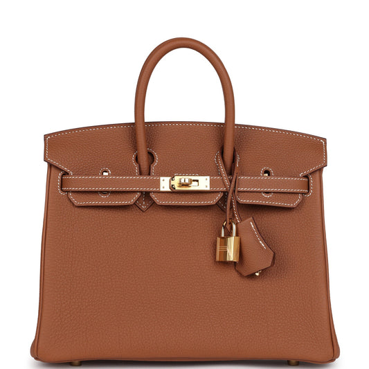 Hermes Birkin 25 Gold Togo Gold Hardware