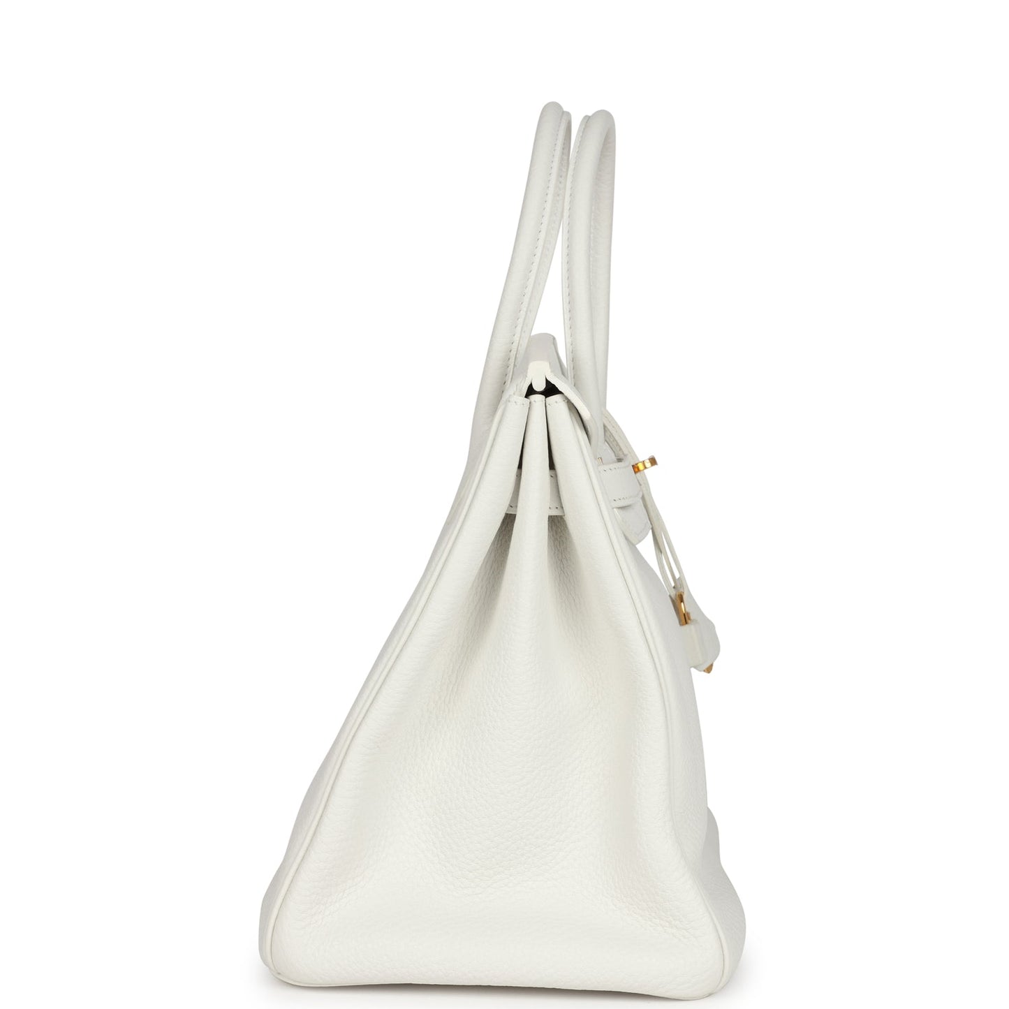 Hermes Birkin 35 White Clemence Gold Hardware