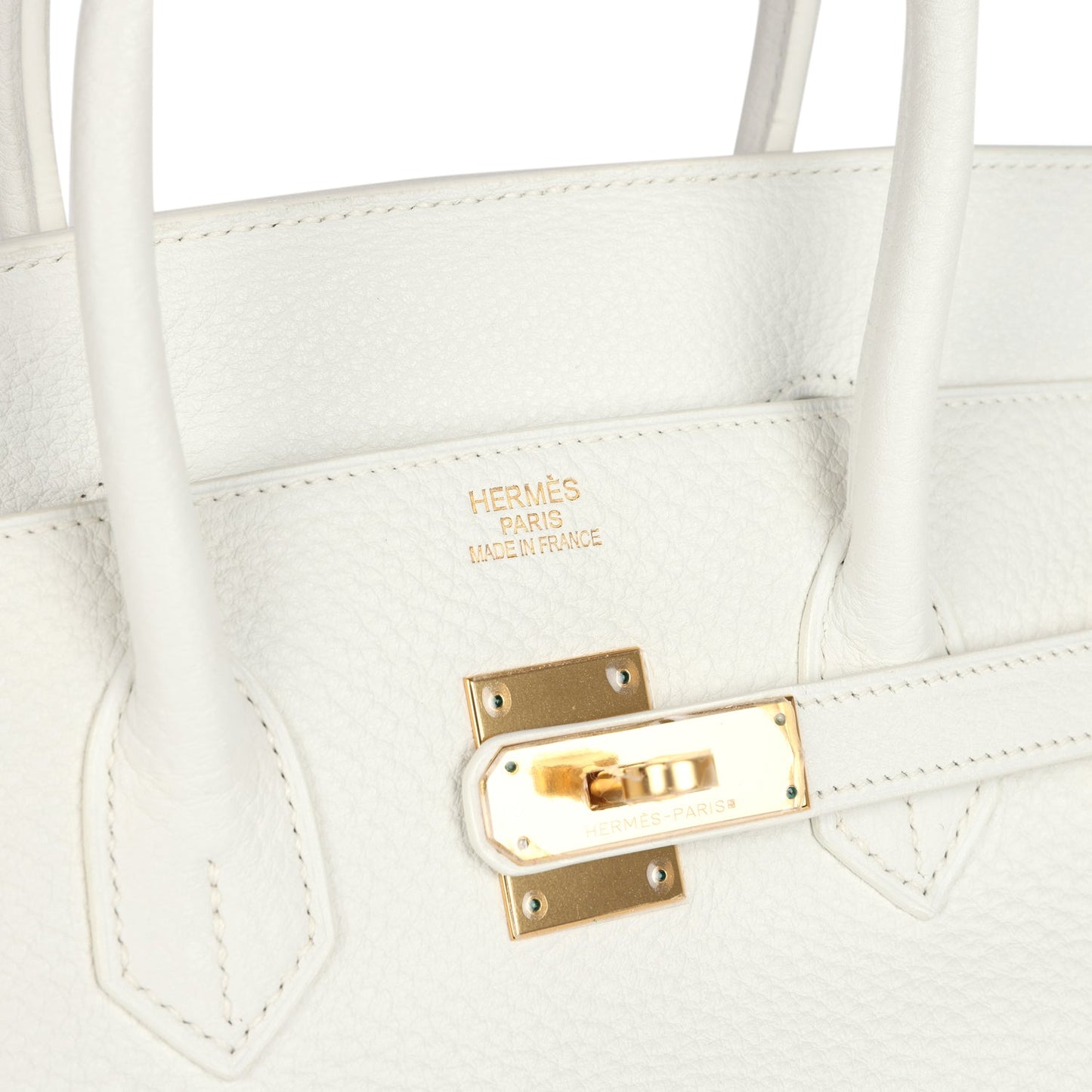 Hermes Birkin 35 White Clemence Gold Hardware