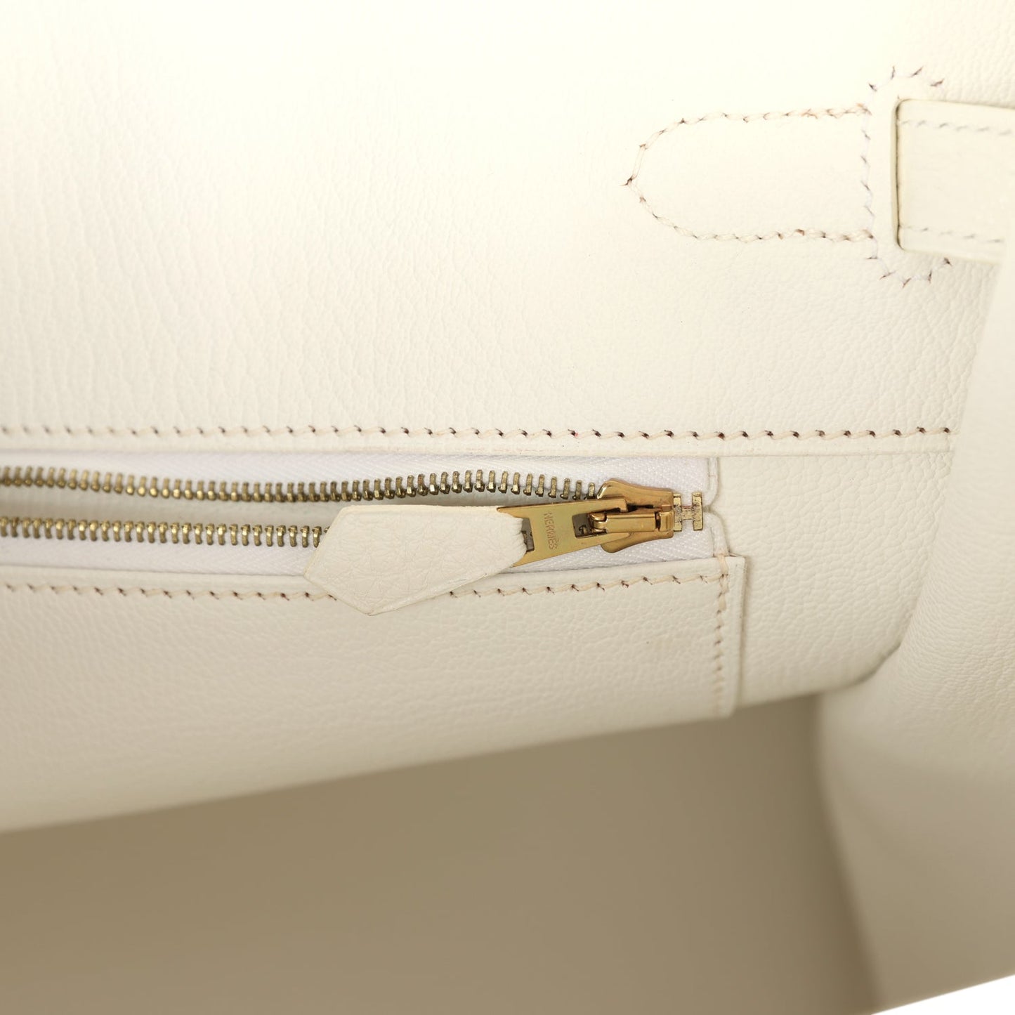 Hermes Birkin 35 White Clemence Gold Hardware