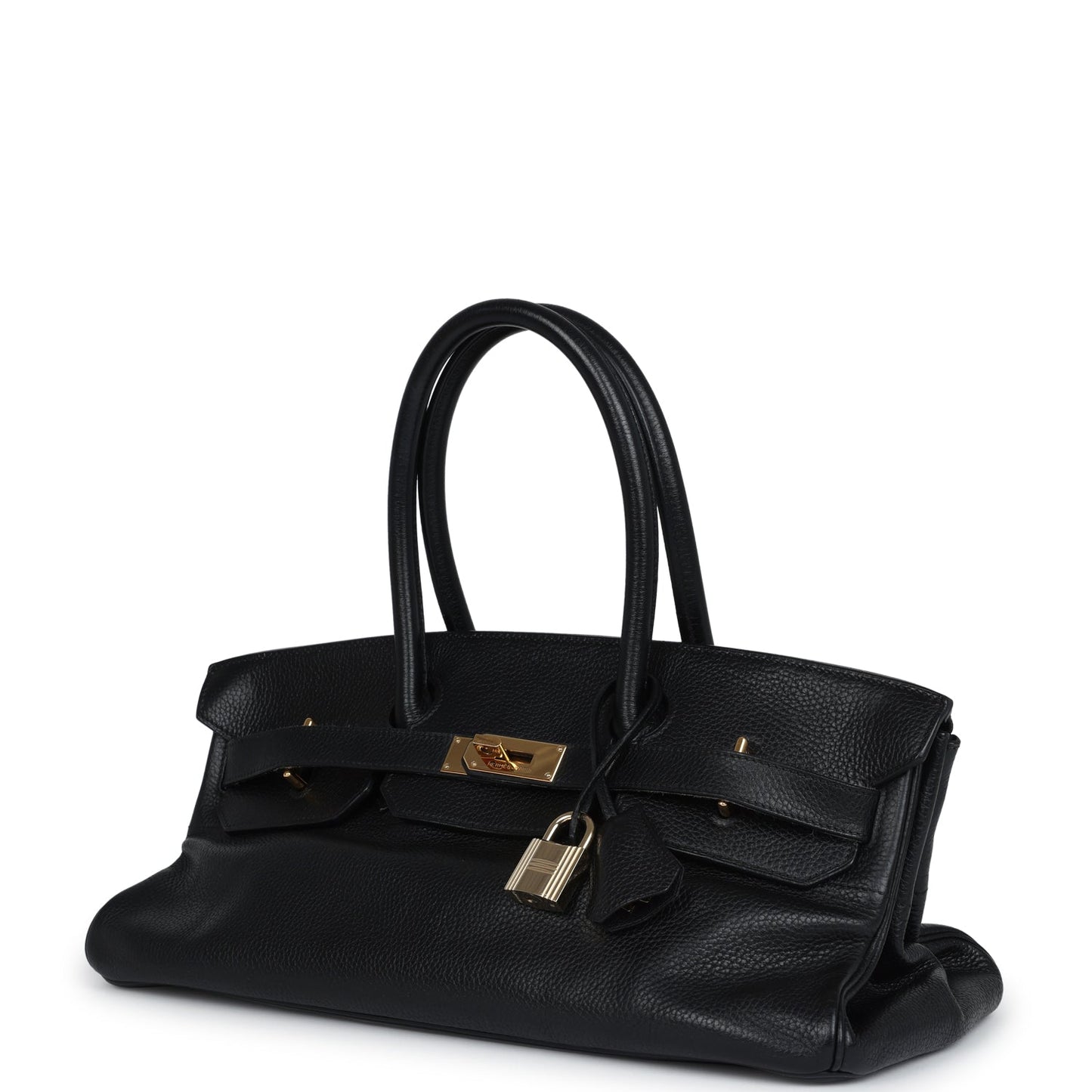 Hermes Shoulder Birkin 42 JPG Black Clemence Gold Hardware