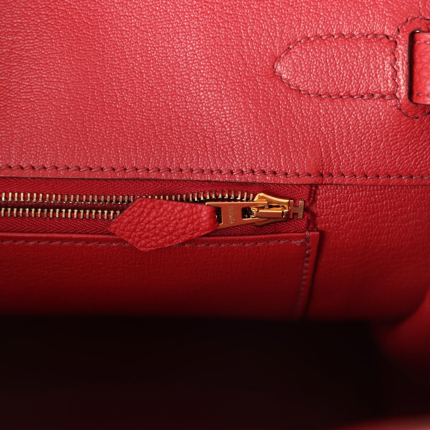 Hermes Birkin 35 Rouge Garance Togo Gold Hardware