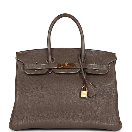 Hermes Birkin 35 Etoupe Togo Gold Hardware