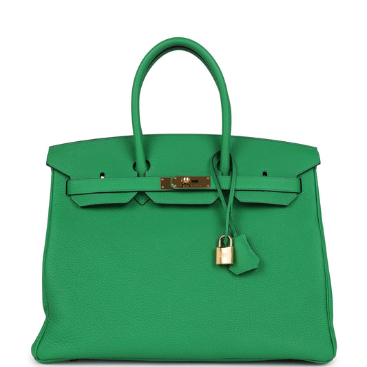 Hermes Birkin 35 Bambou Togo Gold Hardware
