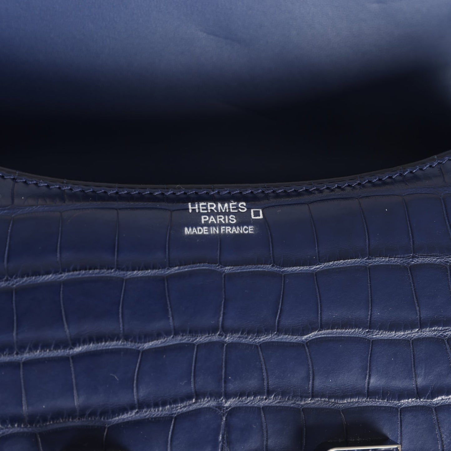 Hermes Constance 1-24 Bleu Saphir Matte Alligator Marquette Palladium Hardware
