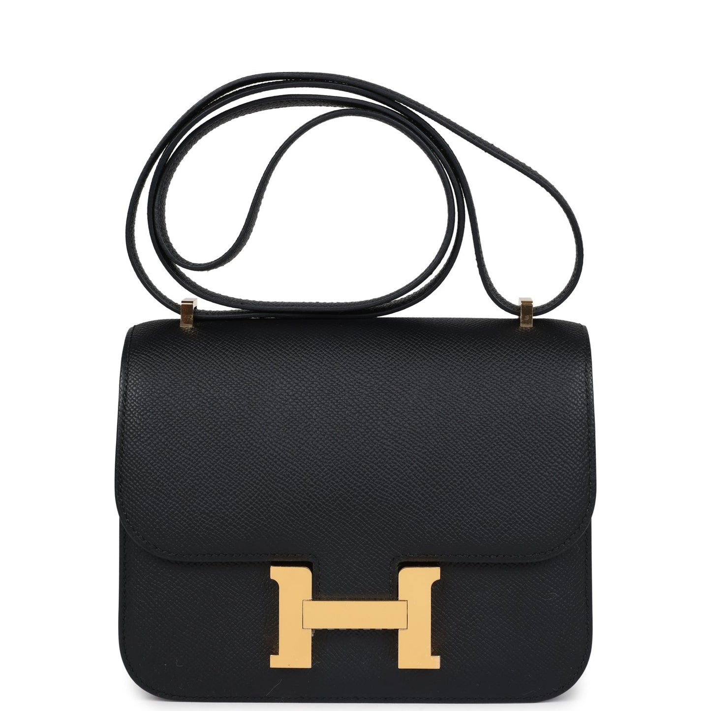 Hermes Constance 18 Black Epsom Gold Hardware