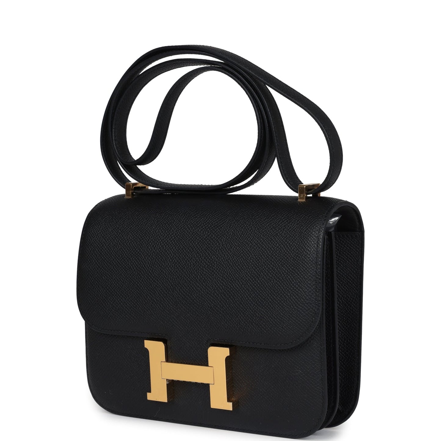Hermes Constance 18 Black Epsom Gold Hardware