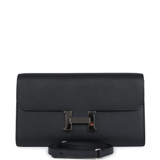Hermes Constance Wallet To Go Black Epsom Palladium Hardware