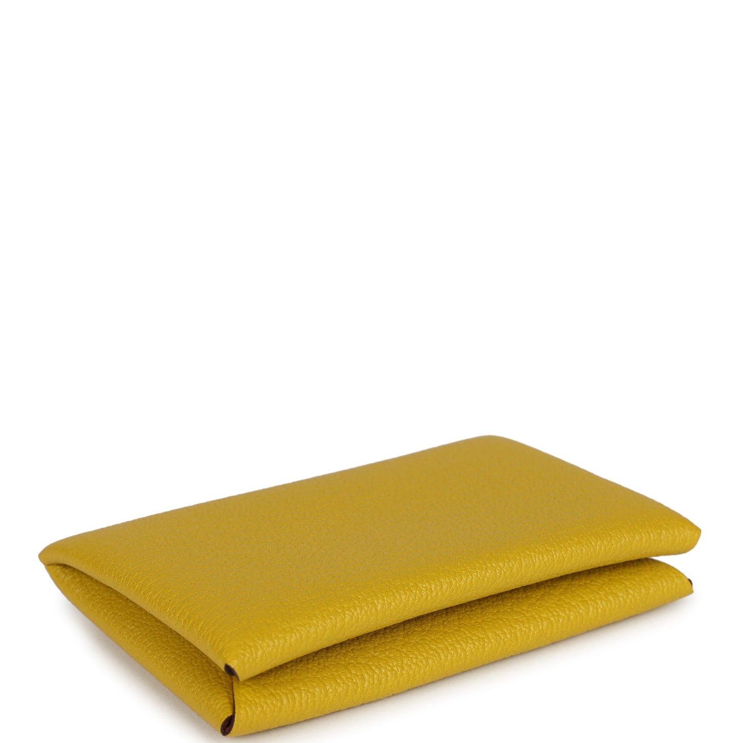 Hermes Calvi Card Holder Cumin Verso Chevre Mysore Palladium Hardware